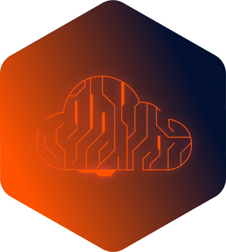 Abstract image of server cluster