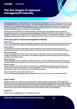 The five stages of exposure management maturity