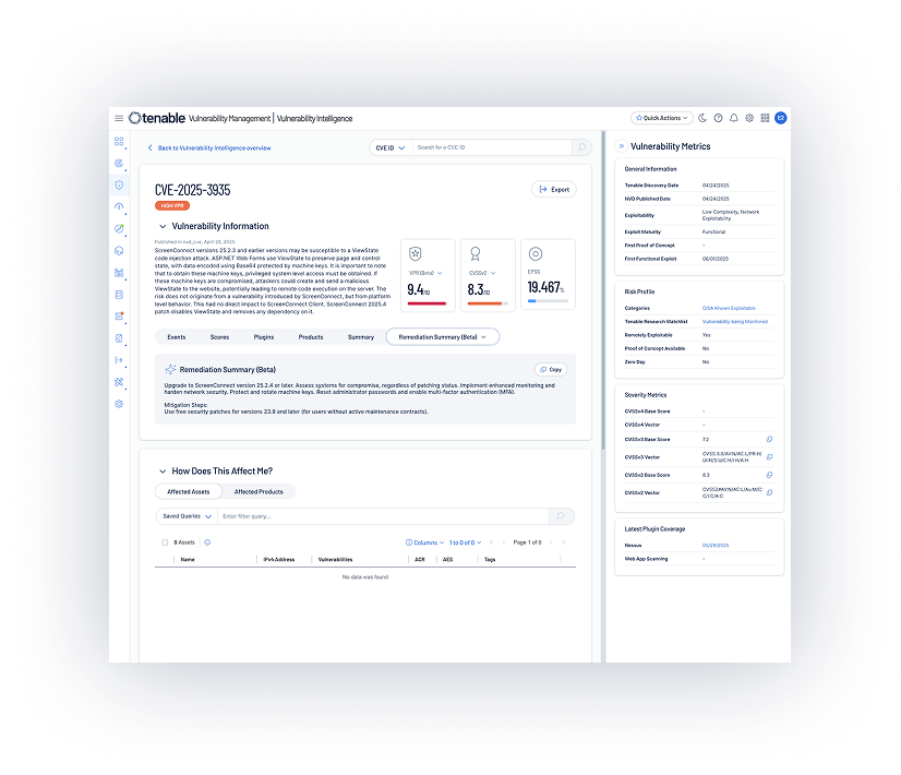 Get agentless asset scanning and discover critical vulnerabilities